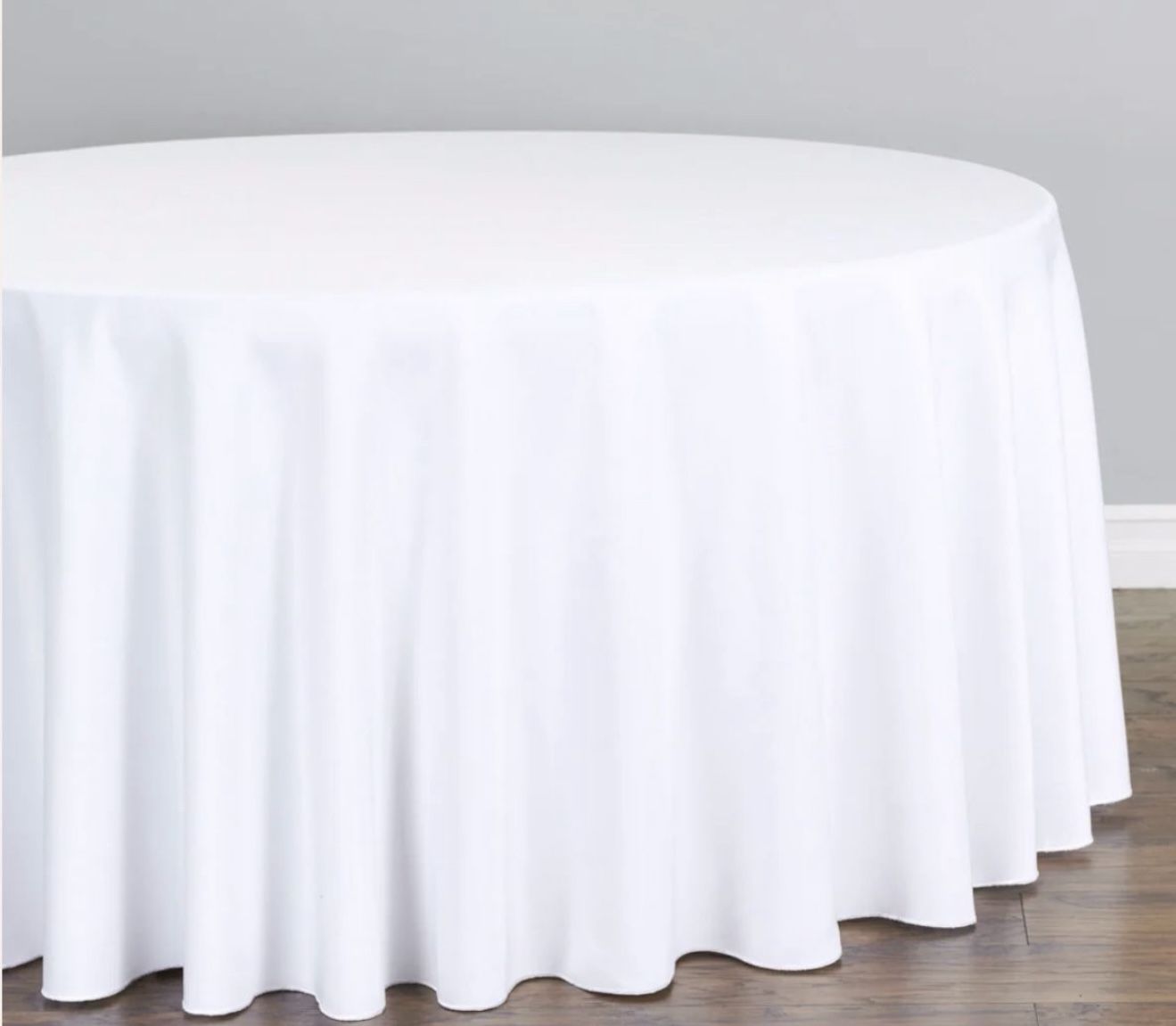 White Tablecloths 108โ Round