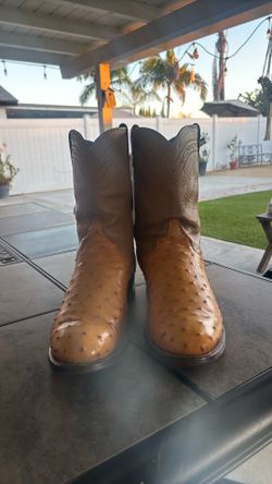 Justin roper boots ostrich