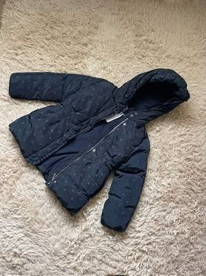 Jacadi Paris girls navy dots warm jacket 6A（116cm）