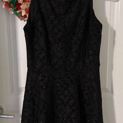 Junior Black Sparkle Dress