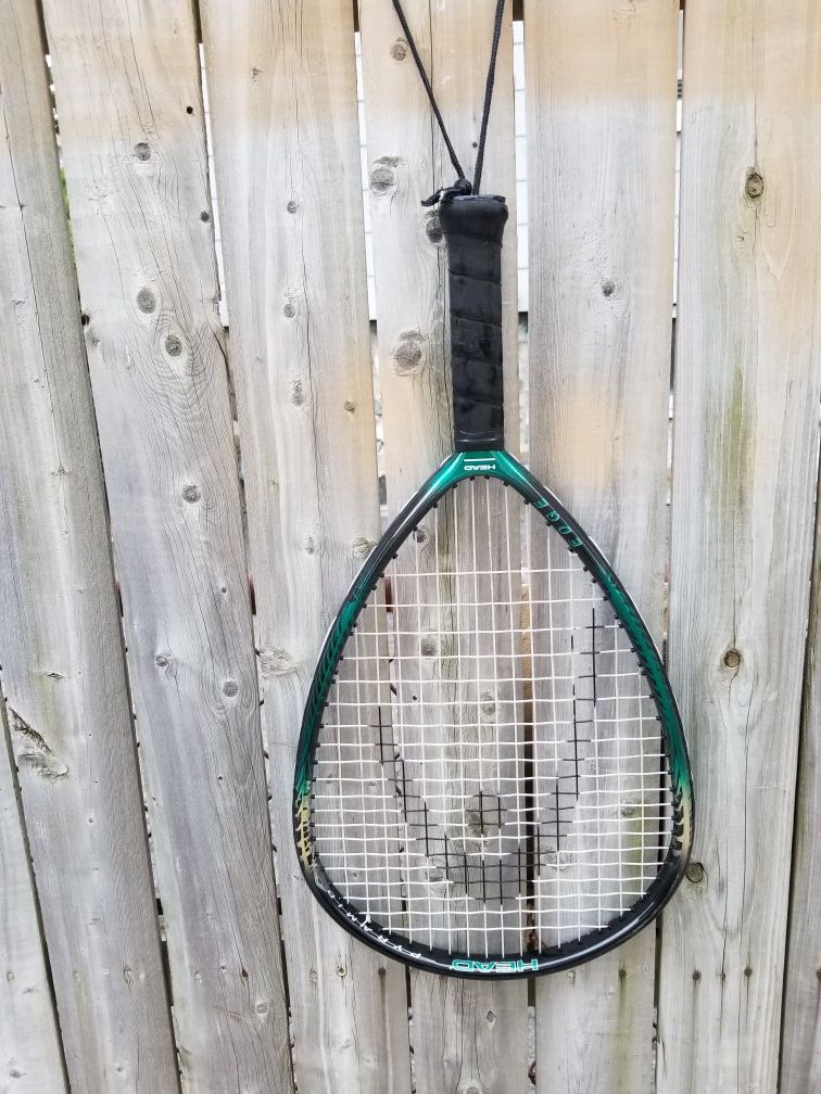 Tennis racket with the bag