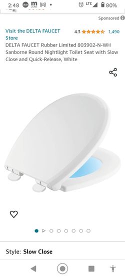 Round Night Light Toilet Seat
