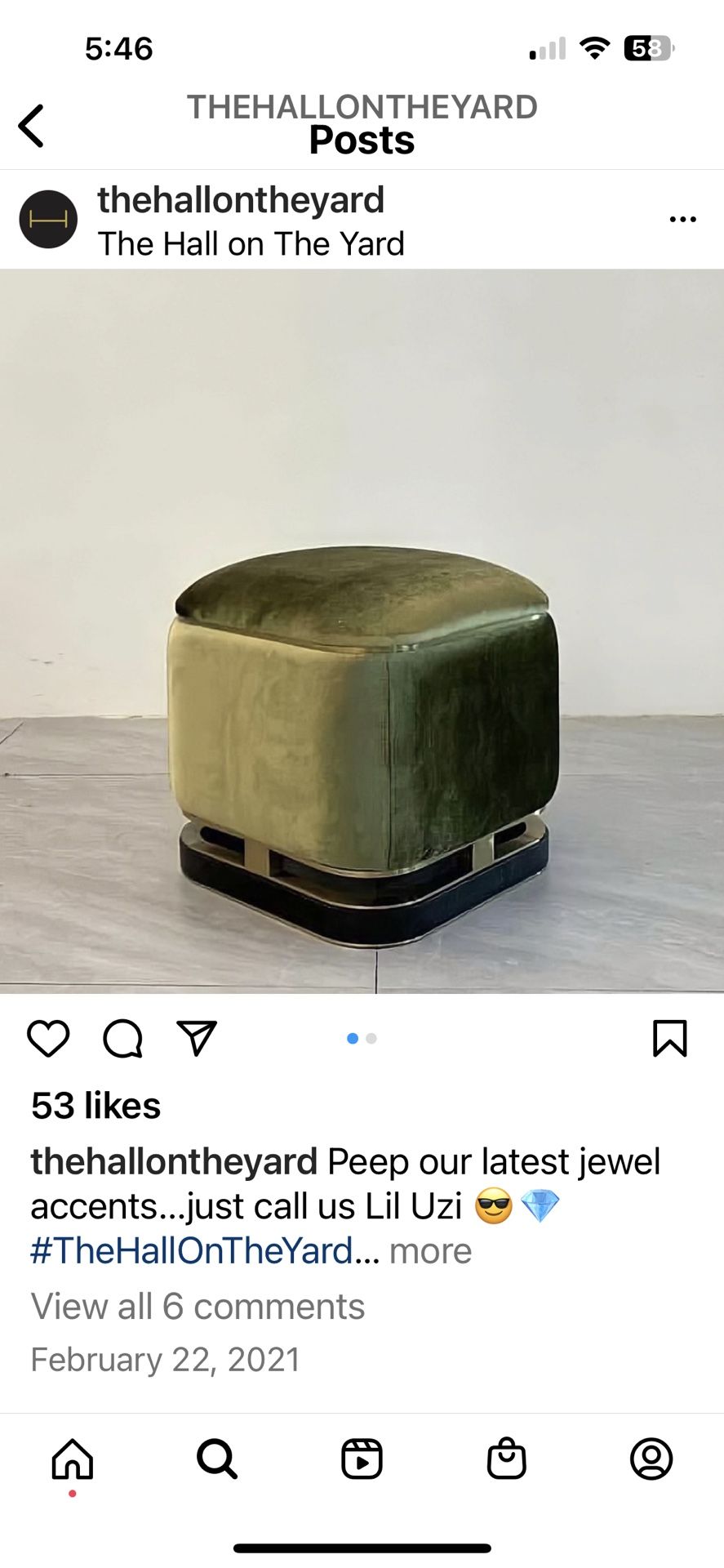 Vintage Lime GREEN Ottoman