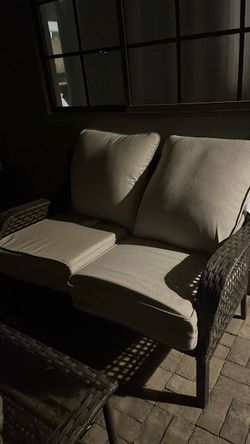 Out door deep seat cushion set of two