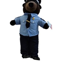 Vintage 1993 J.J.Wind Inc Patriot Bear Teddy Bear Plush US Customs Inspector