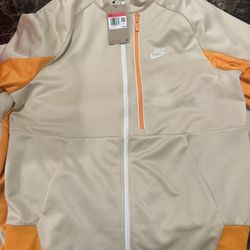 Nike Tech M98 Zipper Jacket Orange/Beige/White New With Tags Sizes Small Medium Large