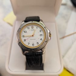 Citizen Watch With Leather Band