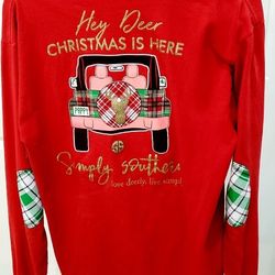 Simply Southern Christmas Longsleeve Tshirt size Woman's Large 