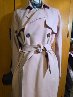 Abercrombie & Fitch blush pink / nude drape trench coats