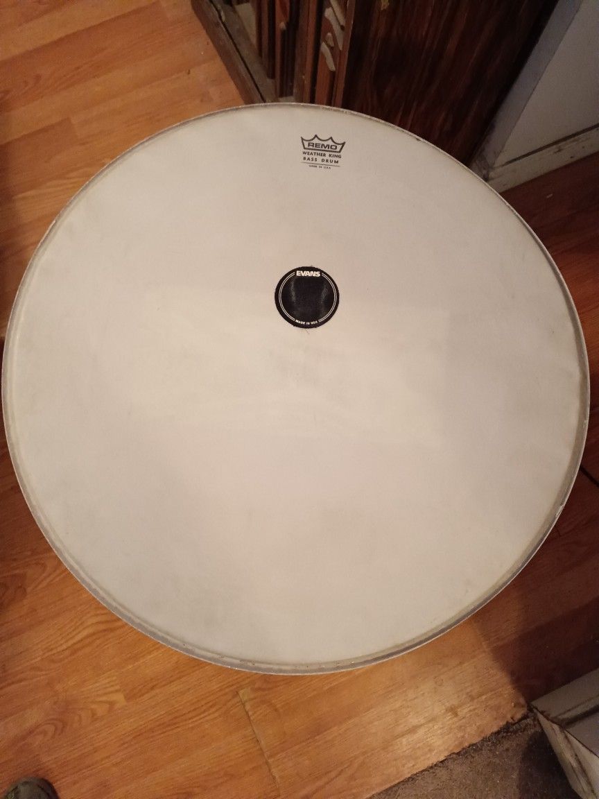 REMO#22"{weather king}white frosted bass drum head
