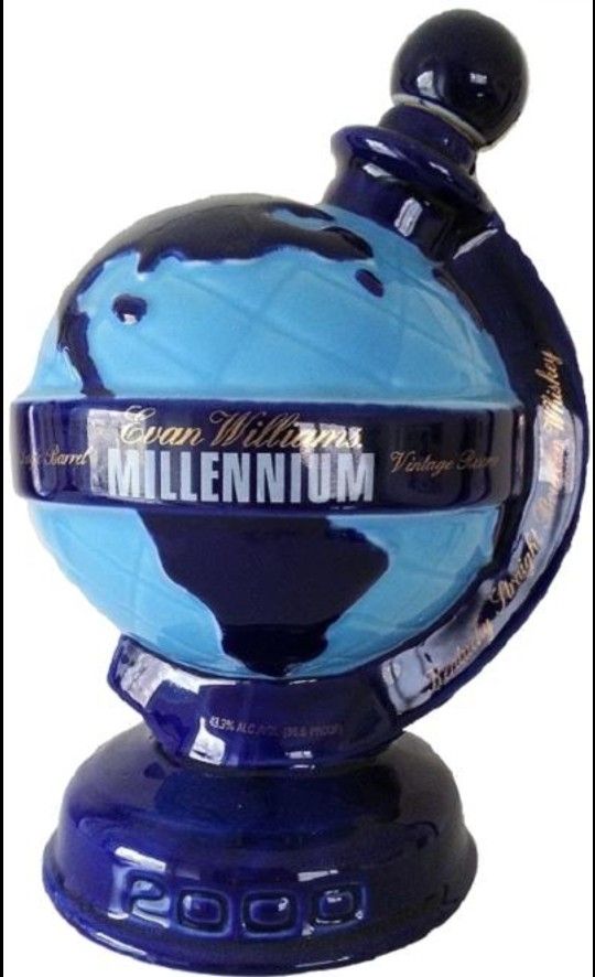 Vintage Evan Williams Millennium Globe Decanter