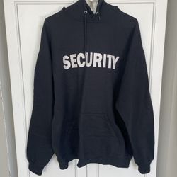 XL SECURITY HOODIE SWEATSHIRT SWEATER w/ HOOD