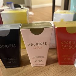 New Perfumes  $50 Each  Adorisse ,Aromas $30 Gardenia $40, Flores $50