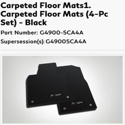 2017-2019 Infiniti Q60 Carpeted Floor Mats