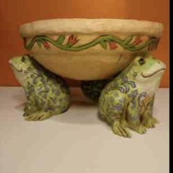 Jim Shore collectible frog bowl