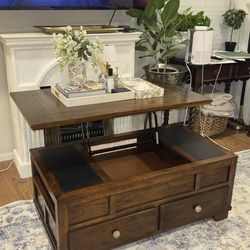 Wooden Lift Up Coffee Table