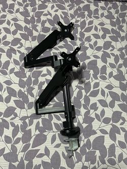 Heavy Duty Gas Spring Dual Monitor Clamp Stand