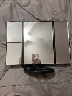 Folding Mirror With LED Lights