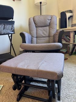 Rocking chair with glider ottoman