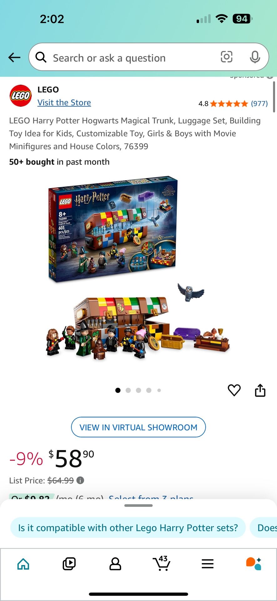 Lego Hogwarts Trunk