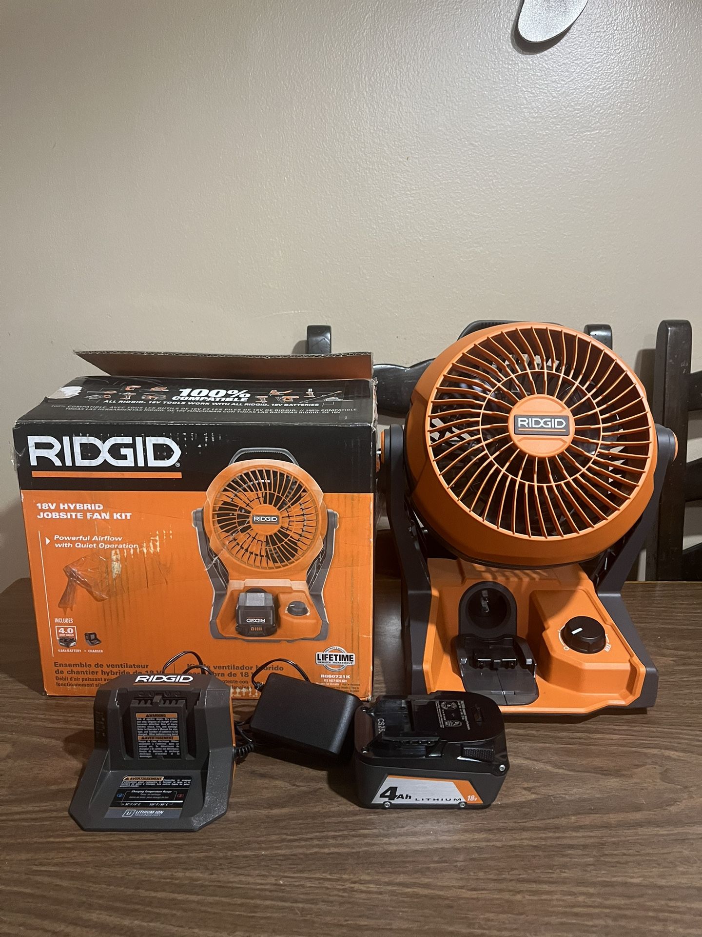 Ridgid 18v Hybrid Jobsite Fan Kit