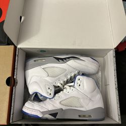 Jordan 5 5 White Royal Stealth 