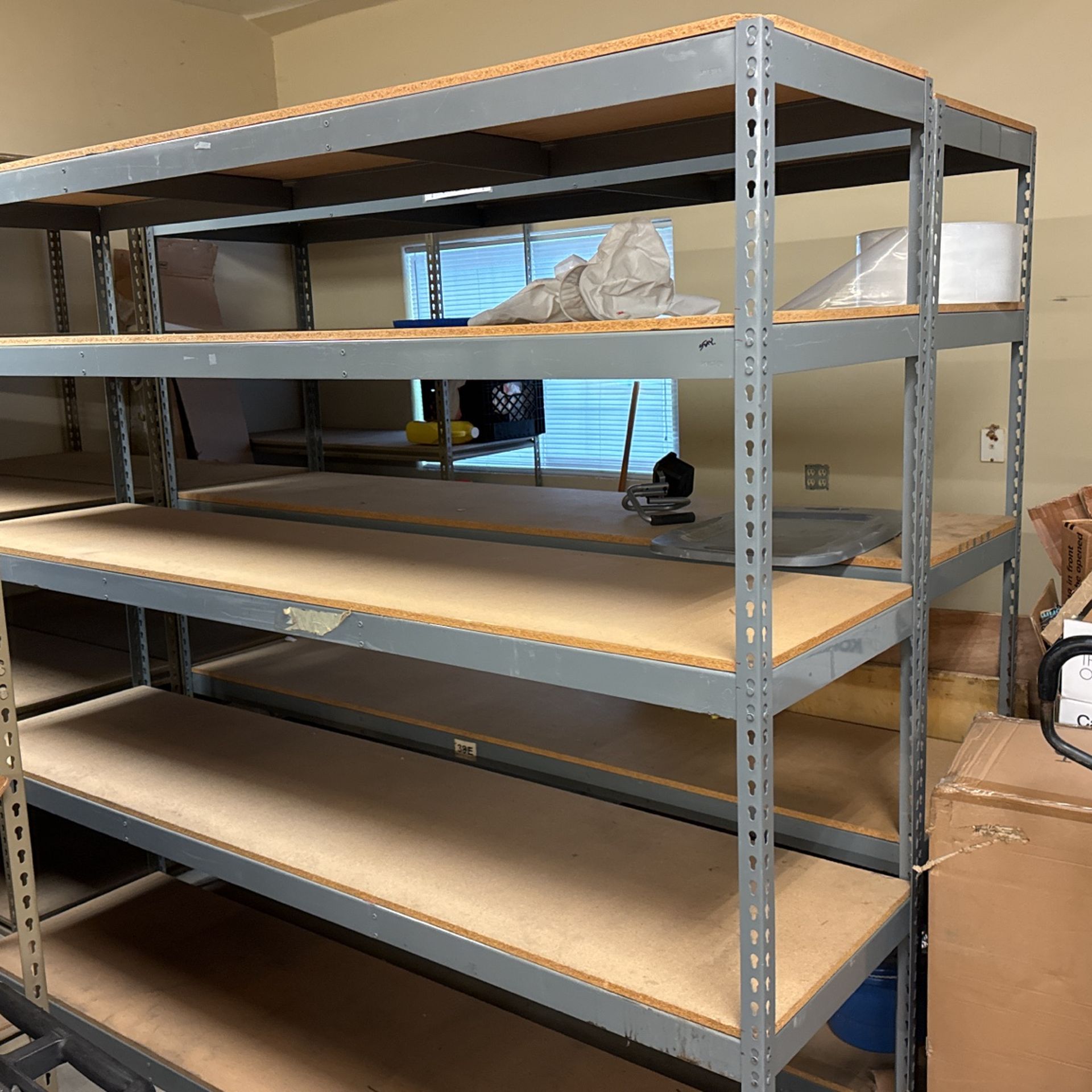 Heavy Duty Rivet Commercial Shelves, 24”X 96” 77 Inches Tall for Sale