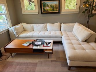 Arhaus sectional sofa. Cream performance fabric