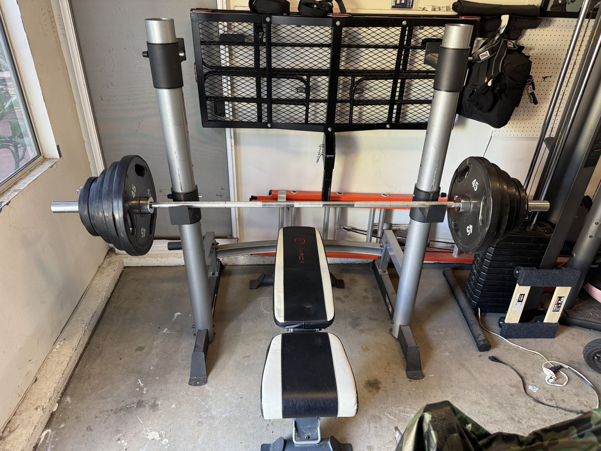 Olympic Weight Set, Bench & Squat Rack