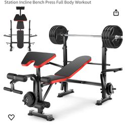 Adjustable Olympic Bench Set With Curl & Leg Developer (WEIGHTS NOT INCLUDED)