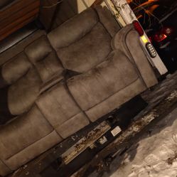 Marble Counter Height Table And Loveseat Recliner 