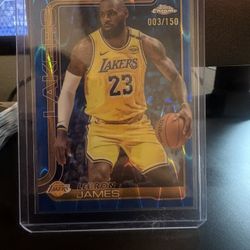 LeBron James Blue Ray wave Refractor 2025-2026 Topps 003/150