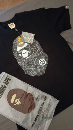 BAPE Topographic Camo Ape Head Tee – Black | New With Tags