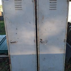 Two. Old. Military Lockers
