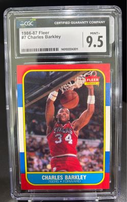 1986 Fleer Rookie Charles Barkley CGC 9.5