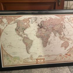 World Push Pin Map National Geographic 