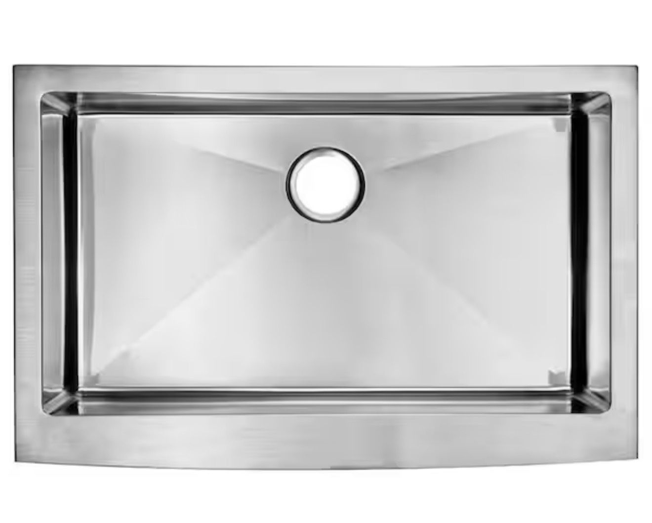 Farmhouse Apron Front Stainless Steel 33 in. Single Bowl Kitchen Sink in Satin