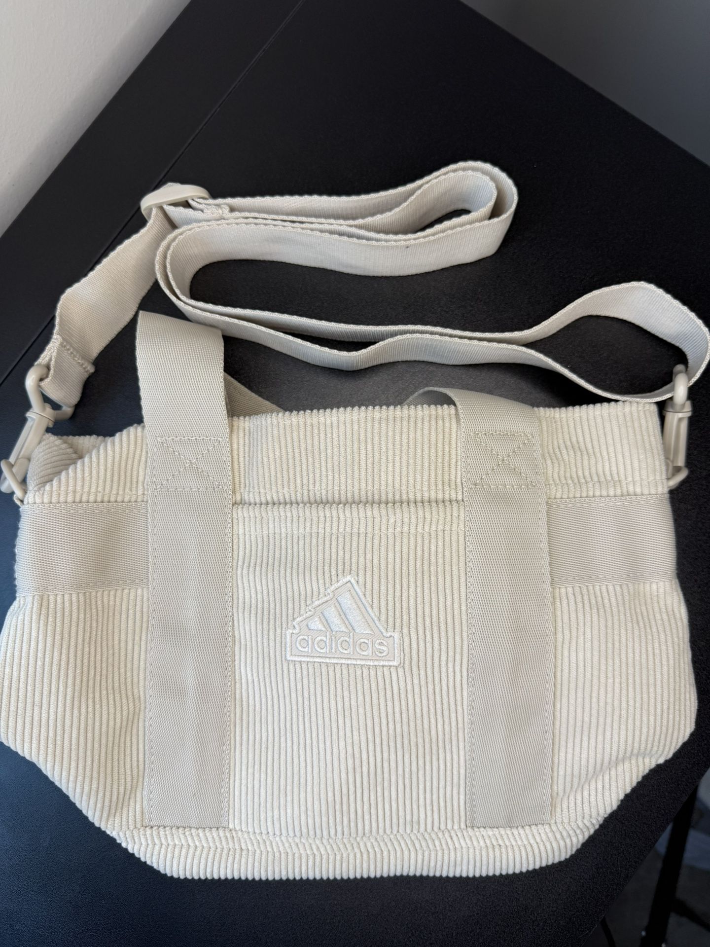 Adidas Corduroy Handbag With Adjustable Strap