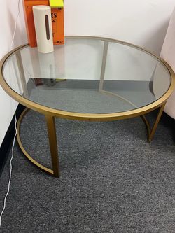 Used Glass Round Coffee Table Glass table