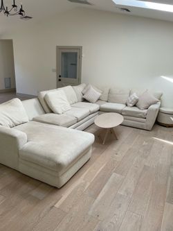 Living spaces sectional and coffee table