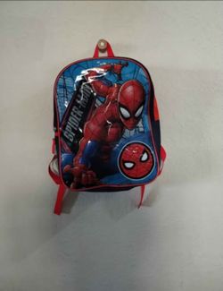 Spider-Man Kids School Backpack (Glossy 3D Front Graphic)