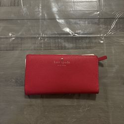 Kate spade NY Bifold snap wallet red 