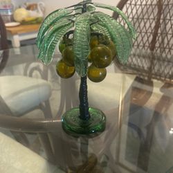 Marano glass palm tree with coconuts