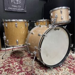 Ludwig Champagne Sparkle 1960’s 4pc Drum Set
