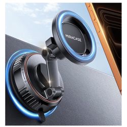 MagSafe Car Mount [3600gf Strong Magnet & 89+LBS Suction Base] Vacuum Magnetic Phone Holders for Your Car, 360° Adjustable Dashboard & Windshield Moun