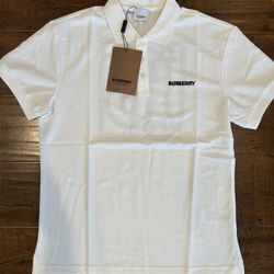 Burberry White Polo ( Size S M L XL ) Available 
