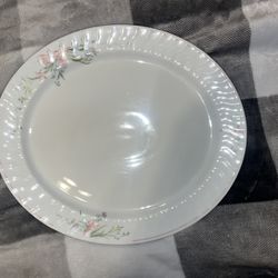 Royal Worcester "Pink Whisper" 14" Oval Serving Platter (1985)
