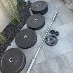 Weight Set With Barbell 