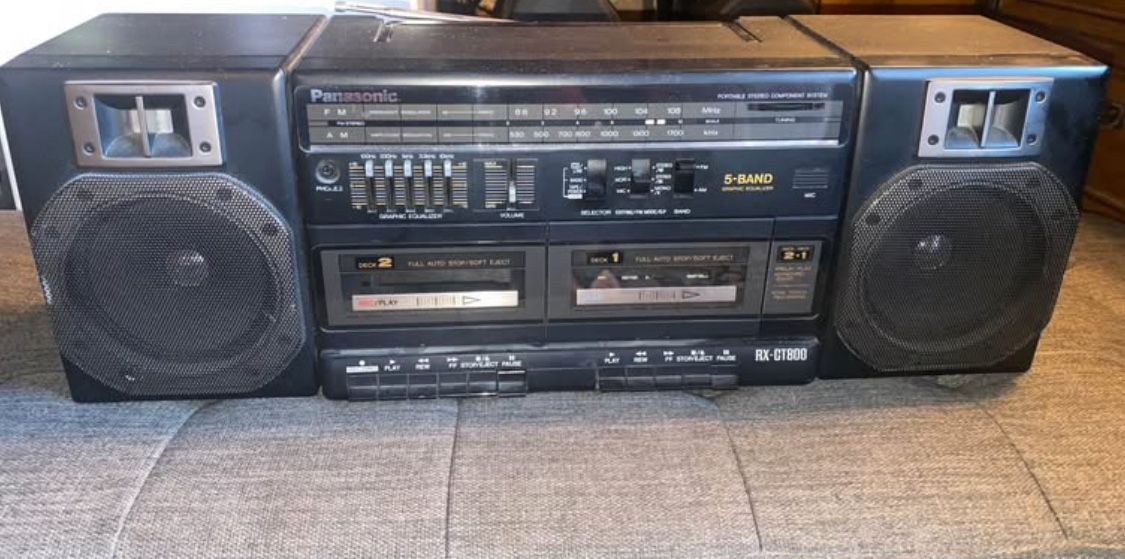 Panasonic RX CT800 Stereo Dual Cassette AM/FM Boombox
