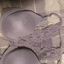 Victoria Secret Body By Victoria 32D Gray Racerback Perfect Coverage Bra 